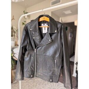 Topman 100% real leather jacket NWT